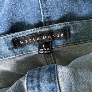 Button up denim mini dress